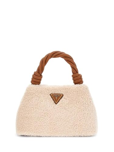 GUESS bolso bandolera Shaida Top Handle Crossbody Bag Natural/Cognac crema