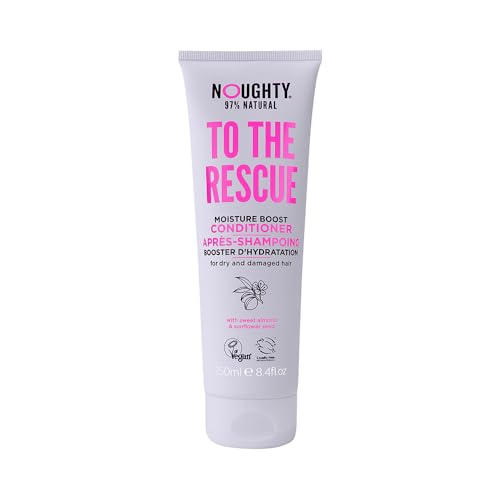 Noughty 97% Natural To The Rescue Moisture Boost Conditioner, to Gently Cleanse and Replenish Lost Moisture with Sweet Almond and Sunflower Seed, Sulfate Free Vegan Haircare 8.4fl.oz