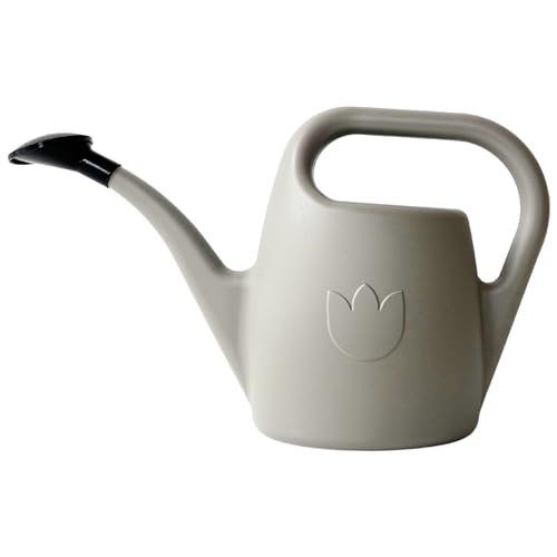 Plastia Gartengießkanne mit dem Brausekopf, 2L - Gießkanne aus Hochwertigem Kunststoff - Handliche Giesskanne für Innen- und Außenbereich - Ideal für Bewässerung für Zimmerpflanzen, Taupe
