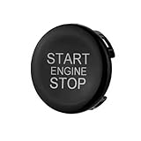 Innen Dekoration Auto Kompatibel Mit Alfa Für Romeo Für Giulia Für Stelvio 2017 2018 2019 ABS-Automotor-Start-Stopp-Schalter-Tastenabdeckungsverkleidung(Black)