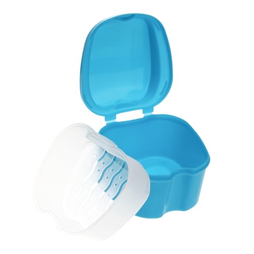 Beaupretty 義歯箱 義歯ケース 収納容器 洗浄用ネット付き 持ち運び便利 ミニ 家族や旅行に適した 収納ボックス