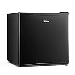 Midea WHS-65LB1 Compact Single Reversible Door Refrigerator, 1.6 Cubic Feet(0.045 Cubic Meter), Black