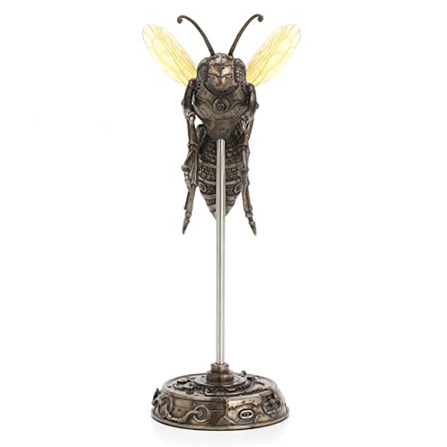 Estatua de abeja Steampunk en resina con acabado bronce miniatura 2