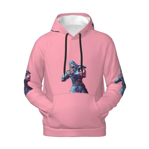 北斗の拳 (1) メンズフード付き加?スウェット 柔らかい 全幅印花 ポケット付き 日常/旅行/居家 トレンド上着l