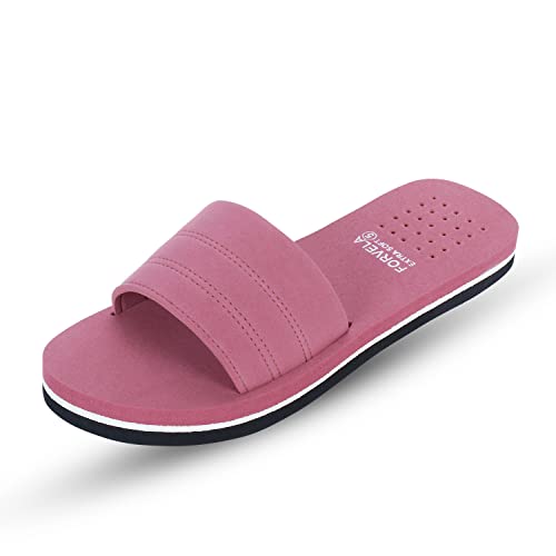 FORVELA Doctor Soft Flat Ortho Care Orthopaedic Diabetic Comfort Dr Flipflops Slippers For Women and Girl's Bathroom House Home Daily Use Chappal Slides (GAJARI, numeric_7)