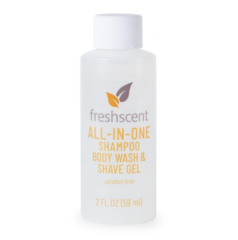 Shampoo/Shave Gel/Body Wash (3 in 1) 2 oz. (clear bottle) 96's units/cs