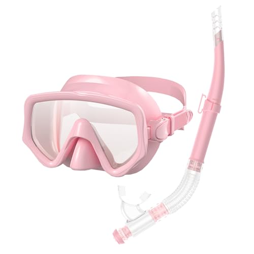 Equipo de Snorkel para Adultos, Set de 2 en 1 con Máscara de Buceo y Tubo Seco, Vista Panorámica de 180°