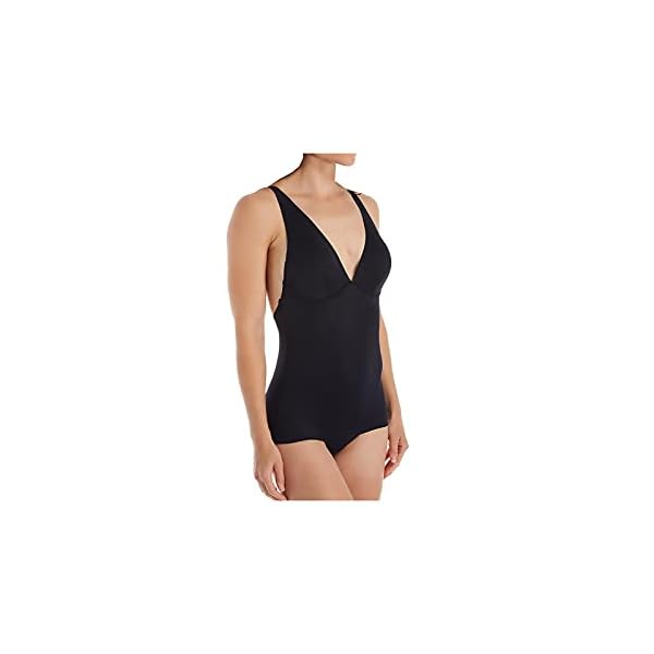Maidenform-Womens-Shapewear-Light-Control-Low-Back-Bodysuit-Body-Shaper-with-Cool-Comfort-Fajas-DMS084 Maidenform womens Low-back Shapewear Bodysuit, Black, Large US