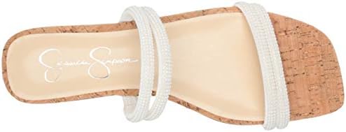 Jessica Simpson Women's Raexe Slide Sandal, White, 8 | Image 4