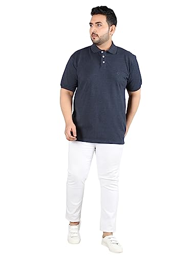 Image of CHKOKKO Men's Pluse Size Polo Cotton Regular Fit Half Sleeves T-Shirt