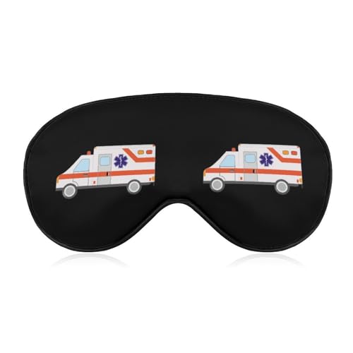 Ambulance Emergency Medical Technician Sleep Mask Eye Shade Cover Adjustable Strap for Travel Lunch Break Women Men