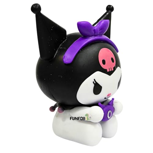 Image of FUNFOB Kuromi Action Figure Height -7.5 Collectible Figurine PVC Multicolour | Kuromi Purple Black with Devil