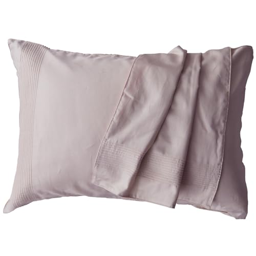 日本製 枕カバー 43×63cm枕用 希少なピンタック仕様 綿サテン アローズ 「リードピンク」 寝具
