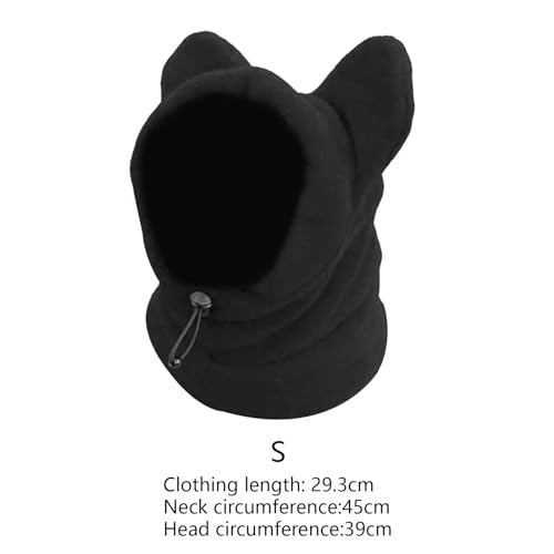 perfk Hundehaube, Wintermütze, Ohrenkapuzenpullover, verdickt, Winddicht, weich, für Spaziergänge, Hundeohren, Hundekopfbedeckung für Welpen, Haustiere, S