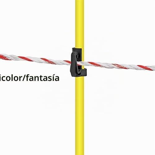 VOSS.farming 40x Poste de Fibra de Vidrio para Pastor eléctrico Ovalado, Largo 155cm, Punta Extra Larga