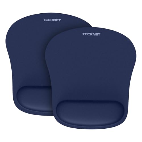 TECKNET Mauspad mit Gelkissen, Memory Foam Mousepad Ergonomisches Wasserdicht Komfort Mausmatte mit Handgelenkpolster Handauflage für Alle Maus...