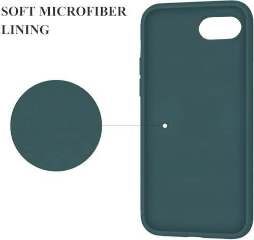 Image of VONZEE iPhone 7 /8 /SE /SE (3rd Gen) Cover Wireless Charging Support, Liquid Silicone Gel Rubber Shockproof Case Candy Phone Cases for iPhone 7 /8 /SE /SE (3rd Gen) (Forest Green)