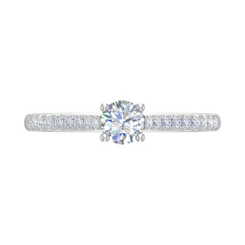 1/2 Carat Diamond Solitaire Engagement Ring in 14K Gold3