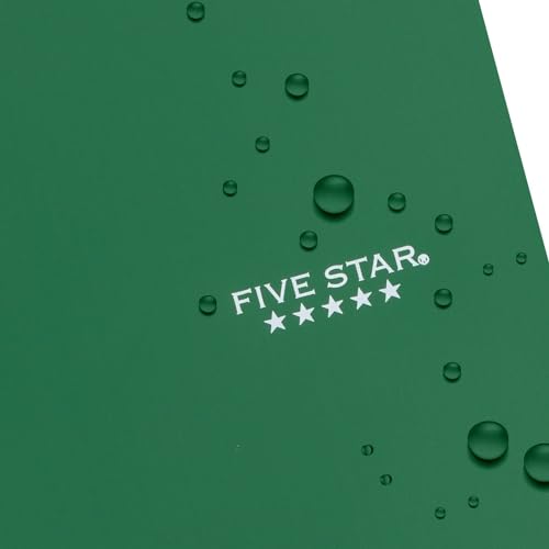 Image of Five Star Spiral Notebook + Study App, 3 Subject, College Ruled Paper, Fights Ink Bleed, Water Resistant Cover, 8-1 /2 inch x 11 inch, 150 Sheets, Green (72067) (Pack of 6)