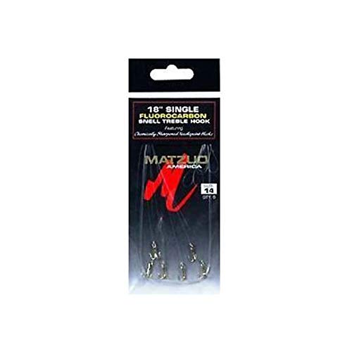 Matzuo Fluorocarbon Treble Snell Hook, 12