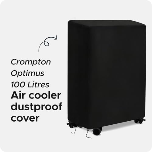 Image of Air Cooler Cover | Crompton Optimus 100 Litre Desert Cooler Cover | Polyster | Black (100 ltr)