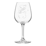 Border Collie Dog Themed Etched All Purpose 12.75oz Libbey Wine Glass