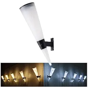 hardoll Solar LED Decorative Waterproof Wall Lamp for Outdoor Garden(Pack of 1-Warm&Cool White)(Acrylonitrile Butadiene Styrene)