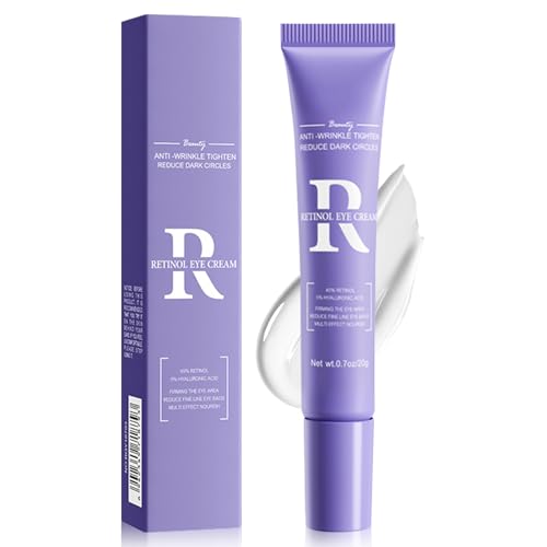 2 Piezas Cremas para los Ojos Retinol, Crema Antiarrugas con Retinol para el Contorno de los Ojos, para Ojeras y Bolsas, Arrugas, Reduce Líneas Finas, para Todo Tipo de Pieles