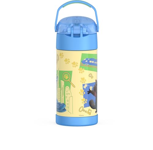 Image of THERMOS FUNTAINER Water Bottle with Straw - 12 Ounce - Kids Stainless Steel Vacuum Insulated Water Bottle with Lid, Zootopia 2