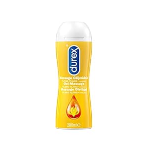 Durex Play Massage Olie En Glijmiddel 2-in-1 – Sensual Met Ylang Ylang – Waterbasis – 200 ml