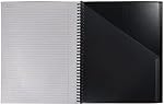 Cambridge Notebook, 8-1/2" x 11", Large Wirebound Hard Cover, Poly Pocket, Ruled Premium Paper, 160 Pages/80 Sheets, Black Cover (59216)