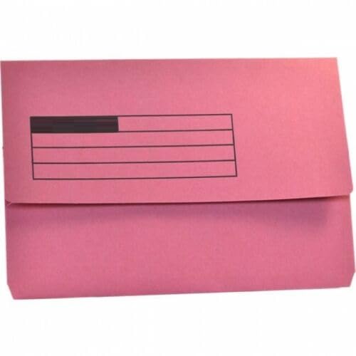 Foolscap Document Wallets 285gsm, Assorted Colours, Pack of 10 Folders (Pink) โ image 1