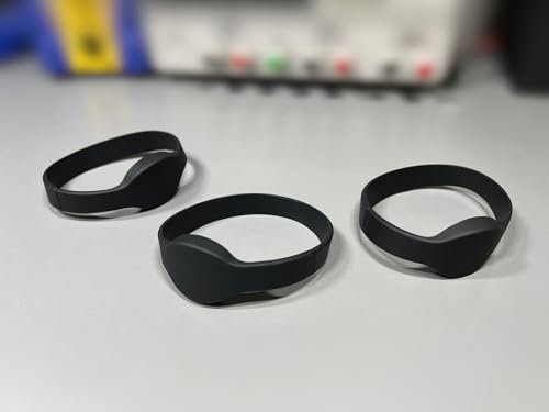 Keysy Rewritable RFID Wristband - Only Compatible with 125kHz Key Fobs & Cards - Turn Your Key Fob into a Silicone Bracelet - for Gym Pool Suana Skiing Running (3-Pack, Black)4