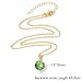 ZSKunity Women's Necklace, Inlaid Crystal Pendant Necklace, Fashion Minimalist Style (green)