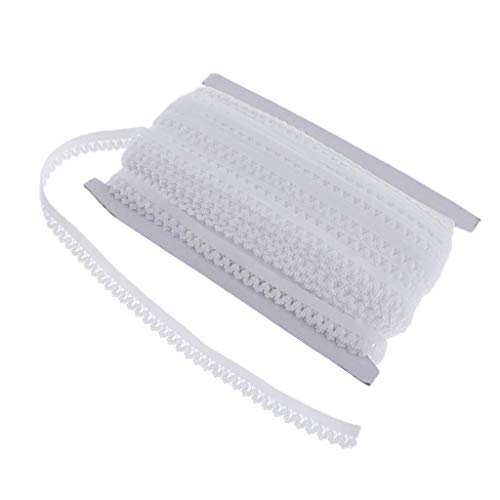Tubayia 50 Yards Gummiband Elastische Band Spitzenbesatz Dekoband für DIY Handwerk (Weiß) Cover