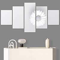 SIGNWIN 5 Panel Canvas Wall Art Botanical Chic Closeup Expressive Multicolor Photography for Home Decorations Ready to Hang - 60