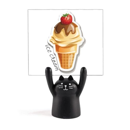 Support mémo chat noir Strawberry Chote Sweet Ice C pour bureau