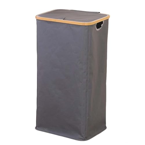 Cesta de lavandería plegable con bolsa de malla extraíble, gran capacidad y asas de bambú para lavanderías, dormitorios y baños