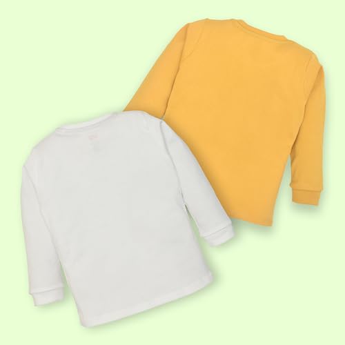 Image of LuvLap Baby Boys 100% Cotton Full Sleeve Boys T-Shirt & Pyjama Sets, Pack of 2