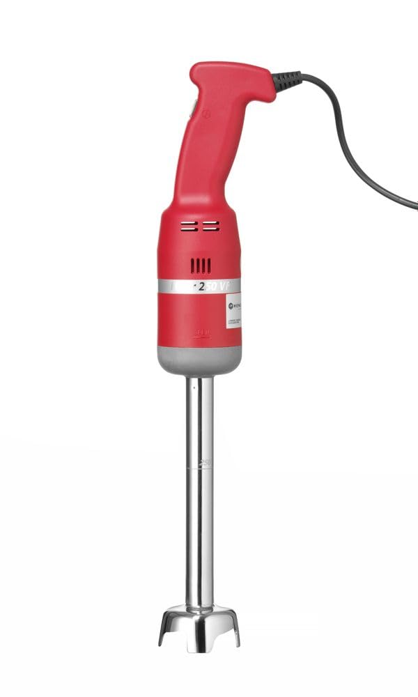 HENDI Stabmixer, Stablänge: 250mm, fixer Geschwindigkeit: 15000 RPM, bis zu 20 Liter, für Mischungen, Gemüsesuppen, Soßen, Füllungen, Mayonnaise, ø75x(H)514mm, 230V/250W, Edelstahl, Polyamide