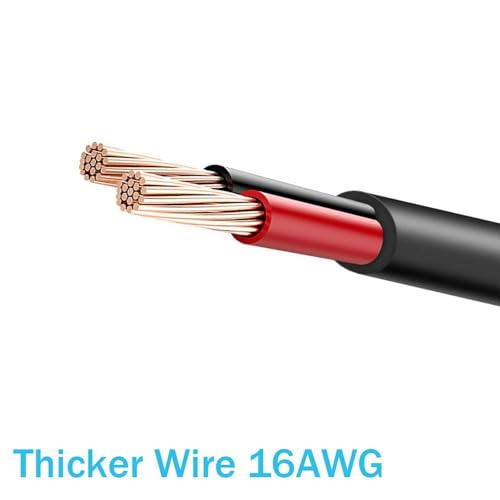 PENGLIN 2 STÜCK DC rechtwinkliges Power Pigtail Kabel, 5.5mm x 2.5mm Stecker auf 2-adriges 90 Grad blankes Kabel mit offenem Ende Reparaturkabel für CCTV Kamera,DC 90 Grad Verlängerungskabel