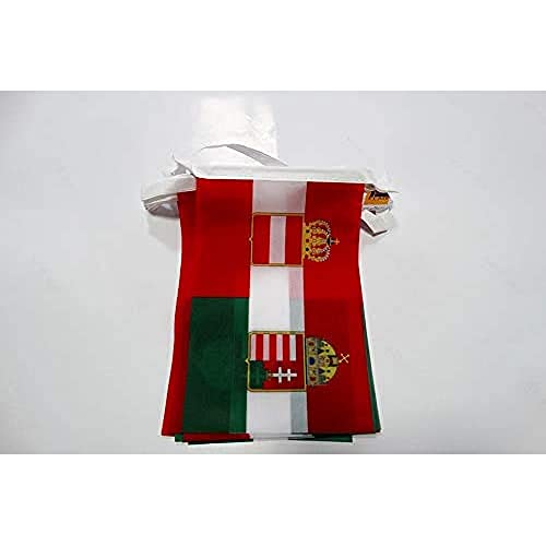 AZ FLAG - Guirlande Drapeau Autriche-Hongrie 1867-1918 - 6 Mètres Avec 20 Fanions Empire Austro-Hongrois De 21x14 cm - Petits Drapeaux 100% Polyester - 60g