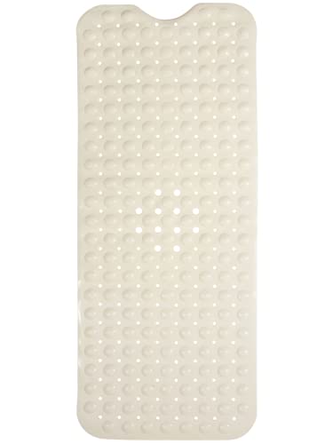 Image of ENKOSI Bath Mat - Large Non Slip Bathtub & Shower Mat - Extra Long 40 X 16 Inch Bathroom Mats for Tub Nonslip Anti Slip Bathmats (40X16 Pearl White 1-Pack)