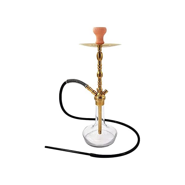 Luxus Moderne Hukahn Set Edelstahl Moderne Shisha Shisha 67cm Goldene 1 Schlauchhukahn Komplett mit Wasserhuks Zubehör