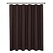 Biscaynebay Fabric Shower Curtain Liners Water Resistant Bathroom Curtain Liners, 72 by 72 Inch Brown/Chocolate