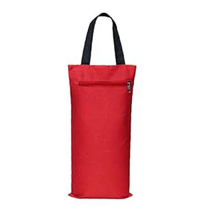 NIDONE Yoga Sandsack Ungefüllter Fitness-Füller Sandsack Yoga Hinzufügen Gewichtshalterung Prop-Ausrüstung mit Griff Reißverschluss rot