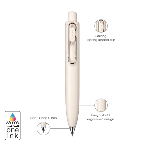 Image of uni one P Retractable Gel Pens, Micro Point (0.5mm), Coffee, Yogurt, Black Ink, 2 Pack