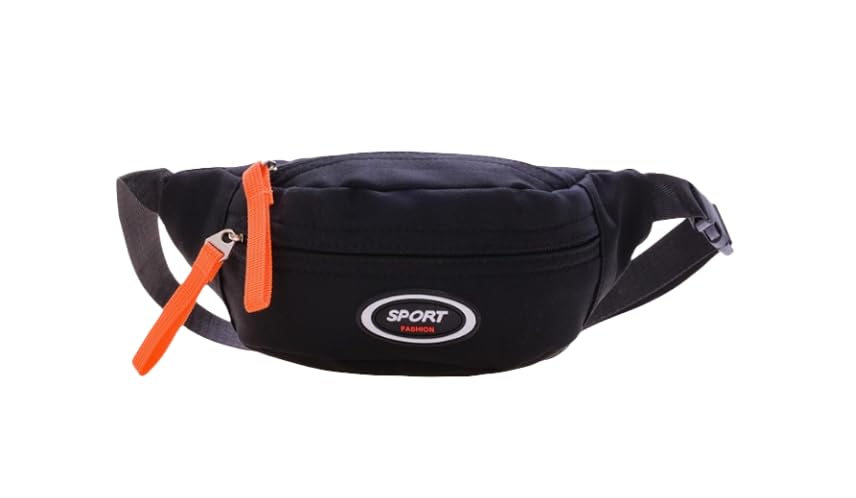 Sac Banane Enfant LEXICANMHS – Léger, Imperméable, Sangle Réglable, Pour Garçons Et Filles (5-15 Ans, Noir)