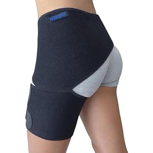 Hip Brace for Sciatica Pain Relief – Compression Support Wrap for Thigh Injury, Pulled Groin Muscles, Lower Back Pain, Hip Fleхоr Strain, Hamstring Pull, Sacroiliac SI Joint, Sciatic Nerve, Labral Tear – Stabilizer for Men, Women