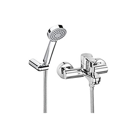 Roca Mezclador Baño-Ducha L20 Cromado con Ducha de mano y Soporte articulado Cover